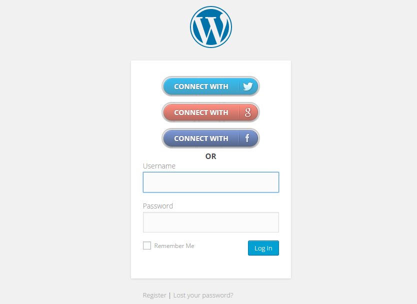 login with twitter in WordPress