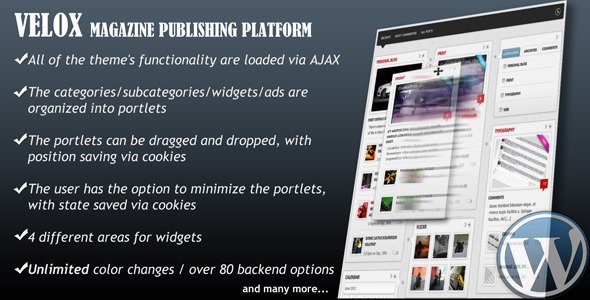 velox-drag and drop page builder WordPress theme