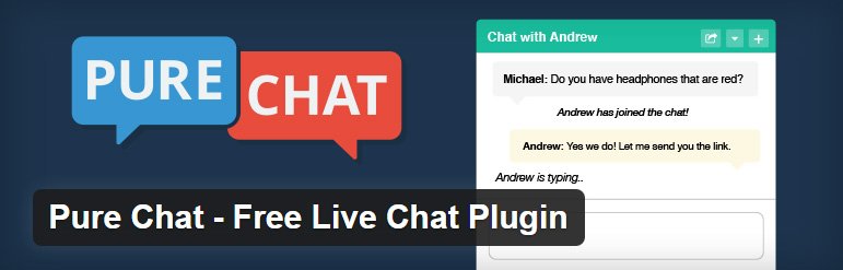 pure chat - free live chat support wordpress plugin
