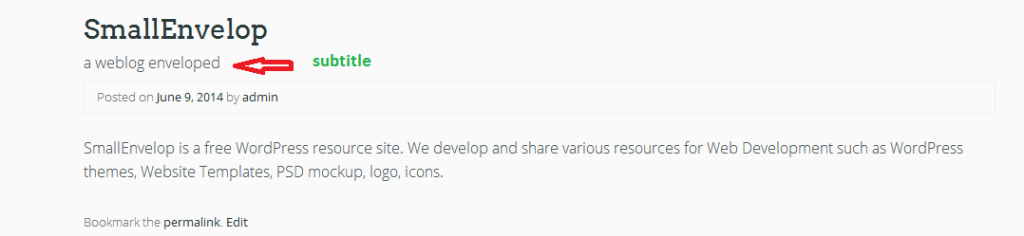 Add a subtitle to posts and pages