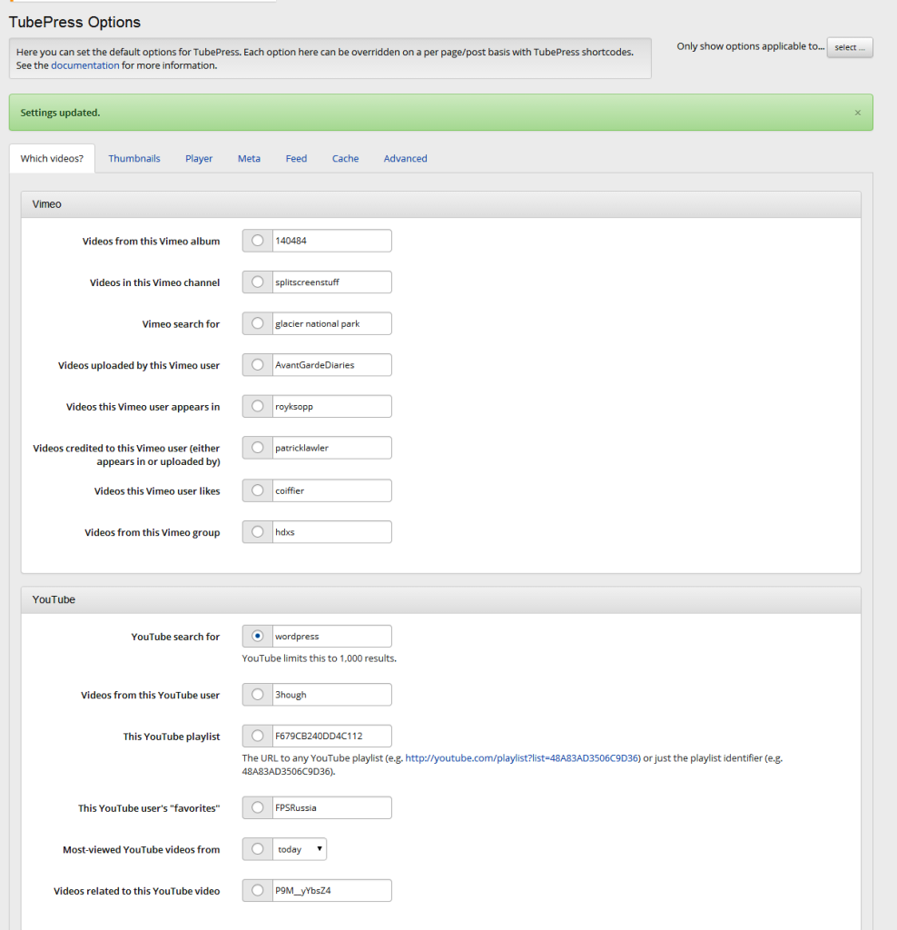 option panel smallenvelop