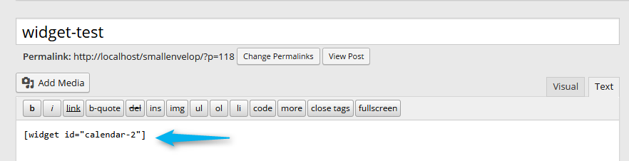 find widget shortcode