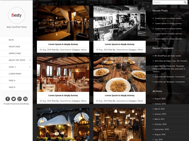 besty - free wordpress theme of 2014
