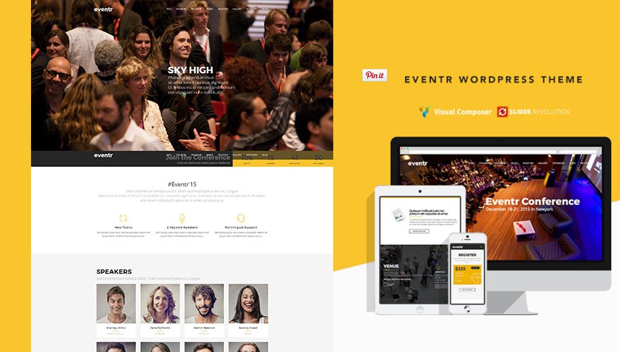 Eventr One Page-Event WordPress Theme for conference, event, workshops, summit
