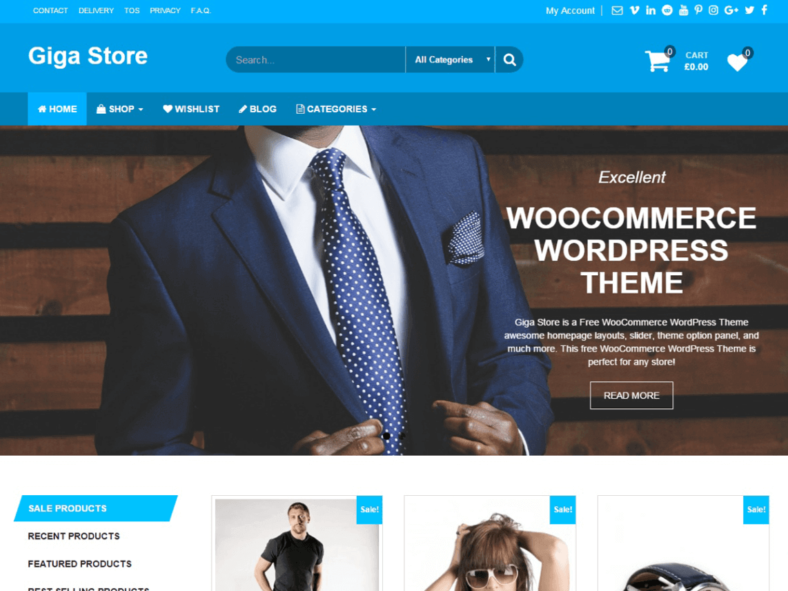 Giga Store WordPress theme