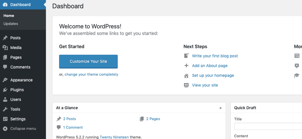 wordpress-dashboard