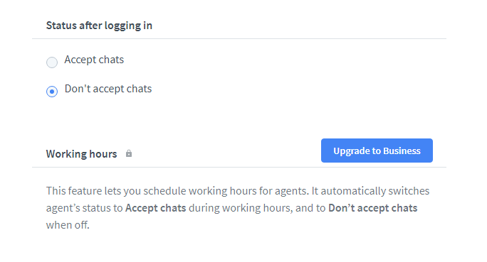 Livechat options