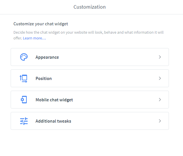 live chat customization