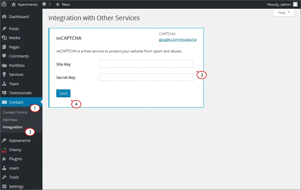 Add CAPTCHA to Comment and Form Setting